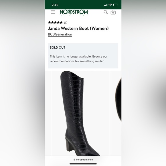 ❌SOLD❌ BCBG Janda Western Boot Block Heel Sz 37.5 - Picture 8 of 12